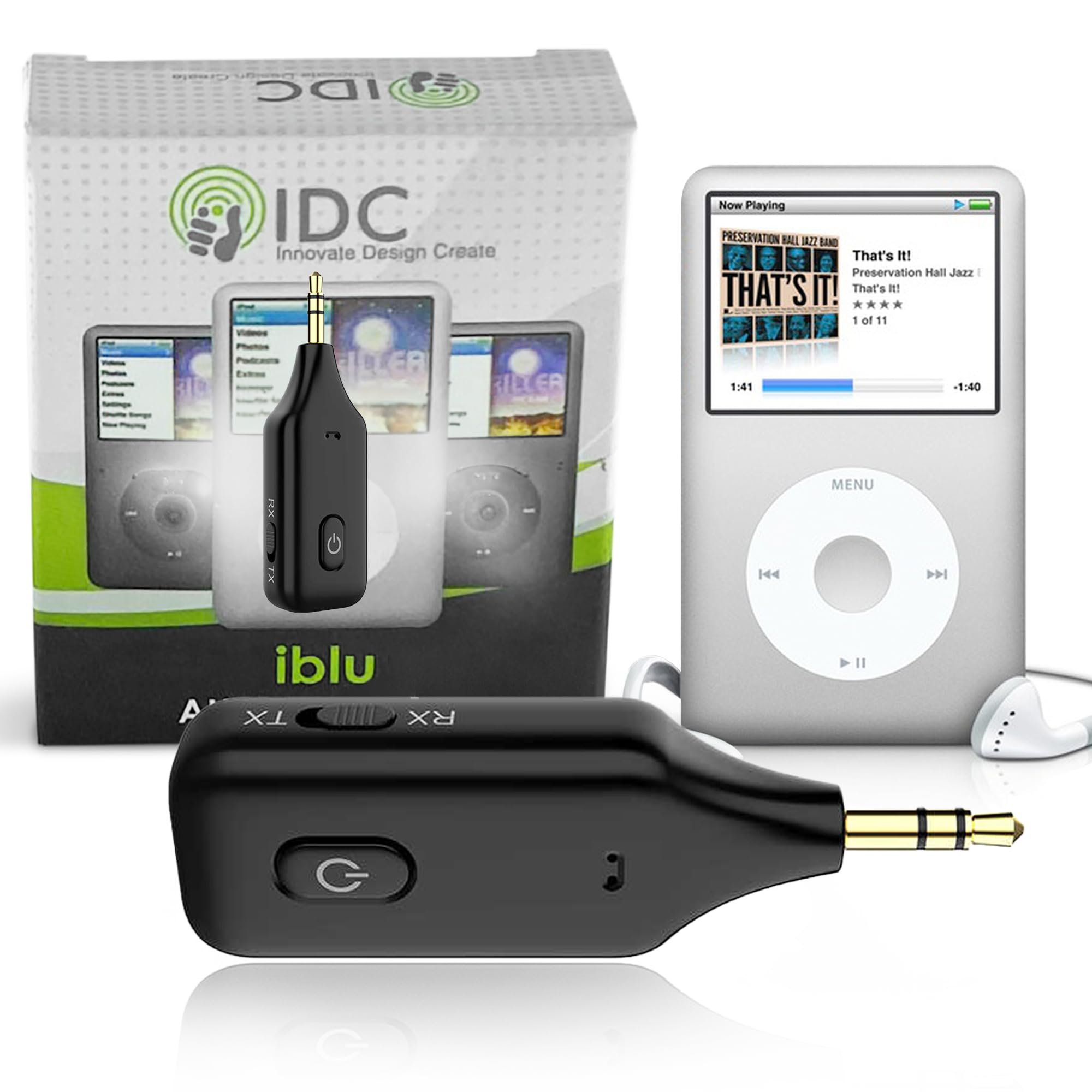 Bluetooth iPod AUX Transmitter - Stream Music Wirelessly to
