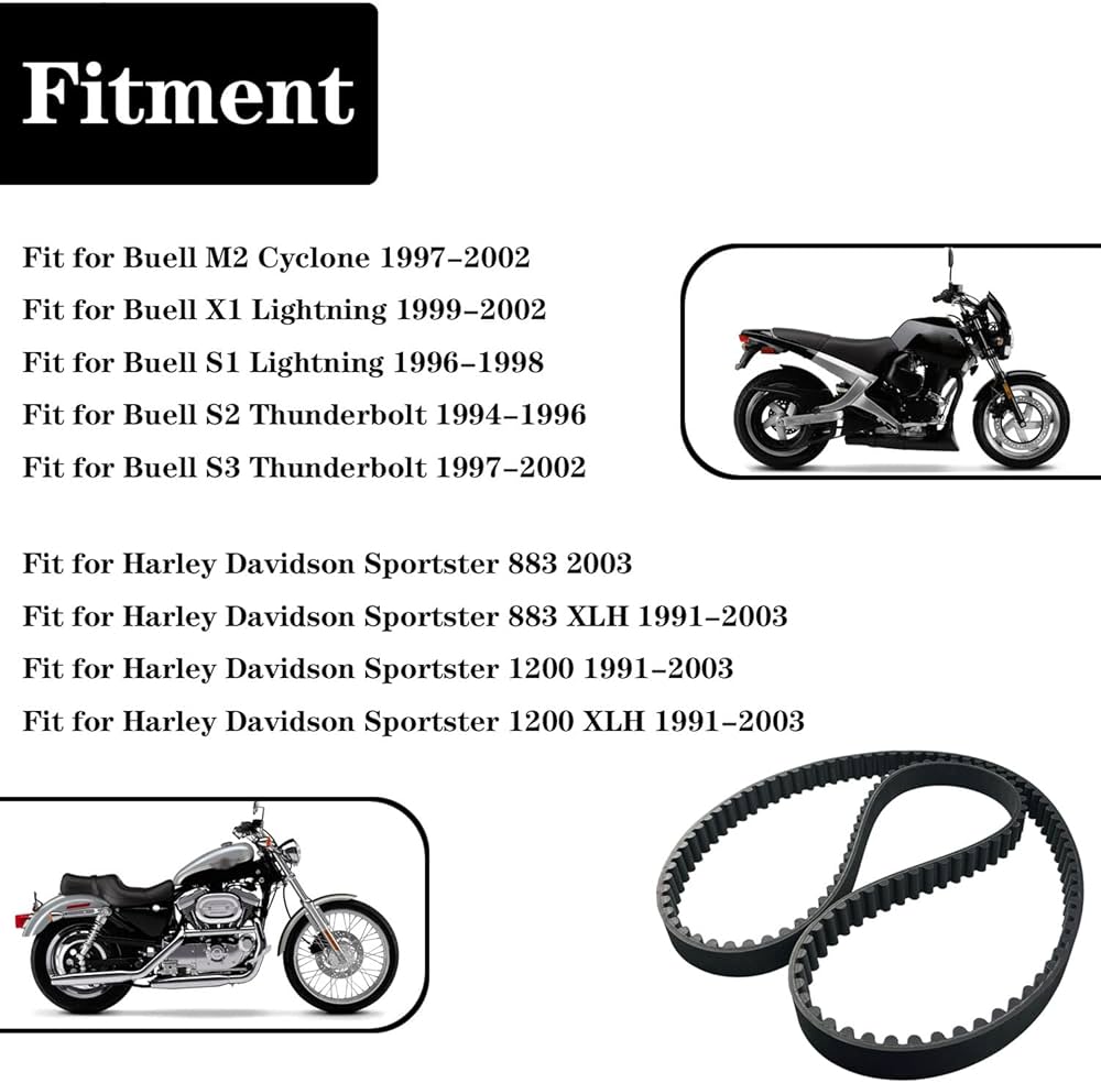 Amazon.co.jp: GYUPTRK リアドライブベルト 128T 1-1/8インチ Harley