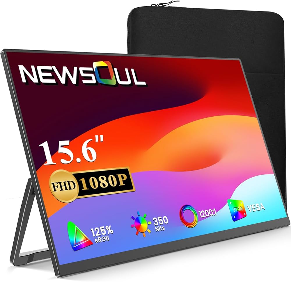 Amazon.co.jp: Mobile Monitor 15.6 Inches with Storage Case Newsoul