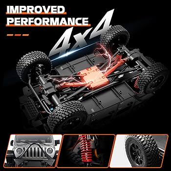1/12 RC Crawler, MN-128 RC Rock Crawler 4x4 4WD Truck, 2.4GHz