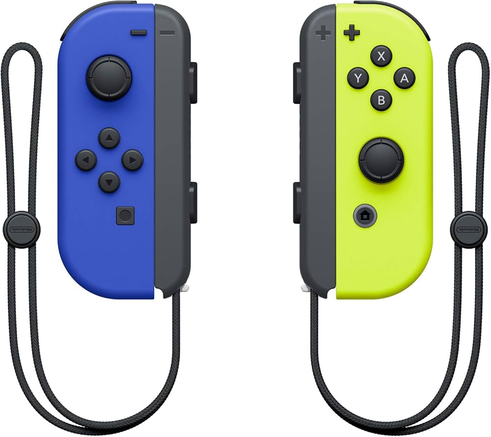 Amazon.com: Nintendo Blue/Neon Yellow Joy-Con (L-R) - Switch