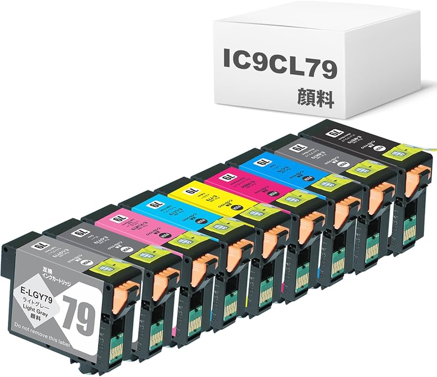 Amazon.co.jp: エプソン用 IC9CL79 顔料 9色セット 互換インク