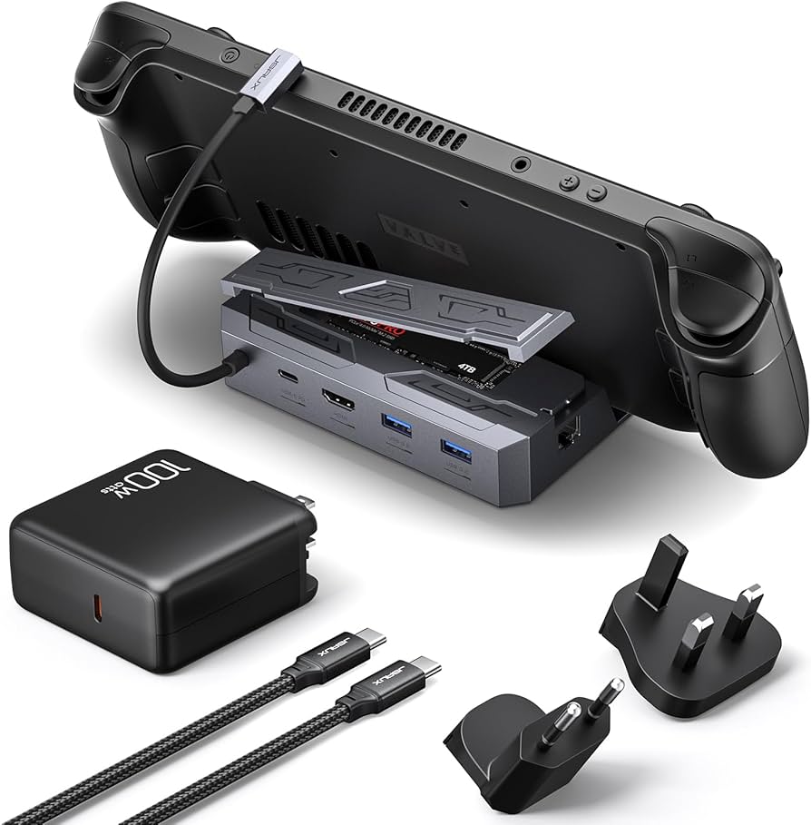 Amazon.com: JSAUX Steam Deck Dock with 100W Charger, 6-in-1 M.2