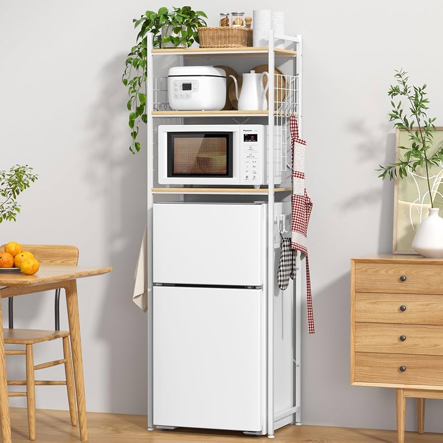 Amazon.co.jp: UTIMIU 冷蔵庫ラック ゴミ箱上ラック 幅60×奥行40×高さ