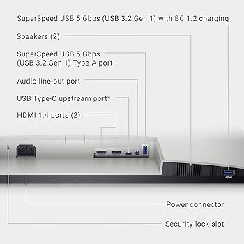 Dell S2722DC Monitor - 27-inch WQHD (2560x1440) 75Hz 4Ms Display