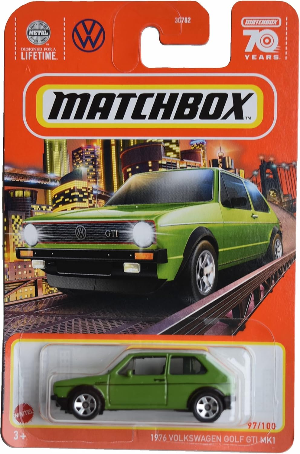 Amazon | Matchbox 1976 Volkswagen Golf GTI MK1、グリーン 97/100