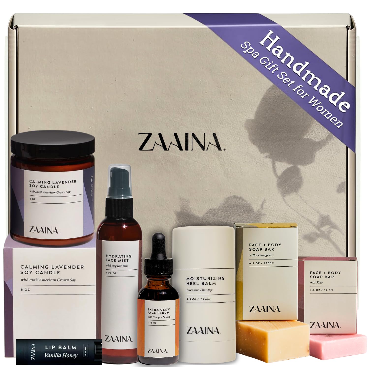 Amazon.com: ZAAINA Spa Gift Set for Her - USA Made Luxury Self