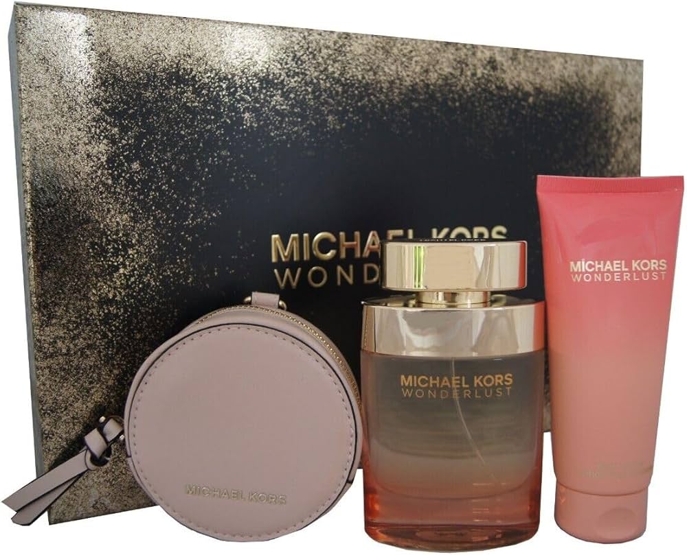 Michael Kors Wonderlust 3.4oz EDP Spray, 3.4oz Body Lotion, Round