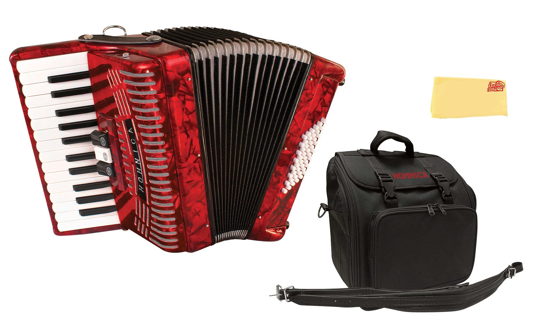 Amazon.com: Hohner Hohnica 1304 48 Bass Piano Accordion - Pearl