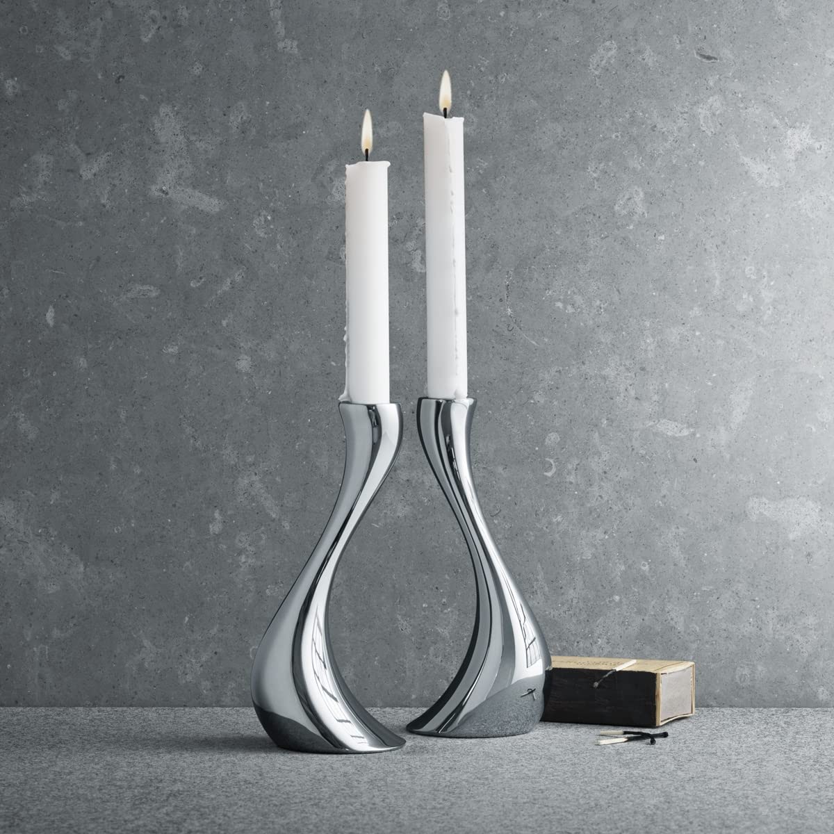 Amazon.co.jp: Georg Jensen コブラ ミディアムキャンドルホルダー 2個