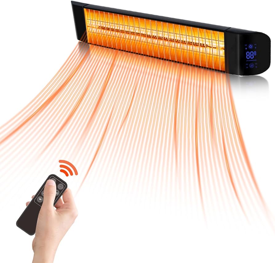 Amazon | ZAPJQL 電気ストーブ 屋外ヒーター 壁掛け式 カーボン