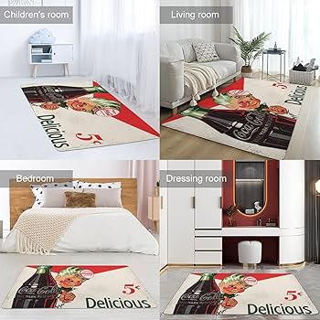 Amazon | コカコーララグ カーペット 洗える ラグマット 滑り止め付