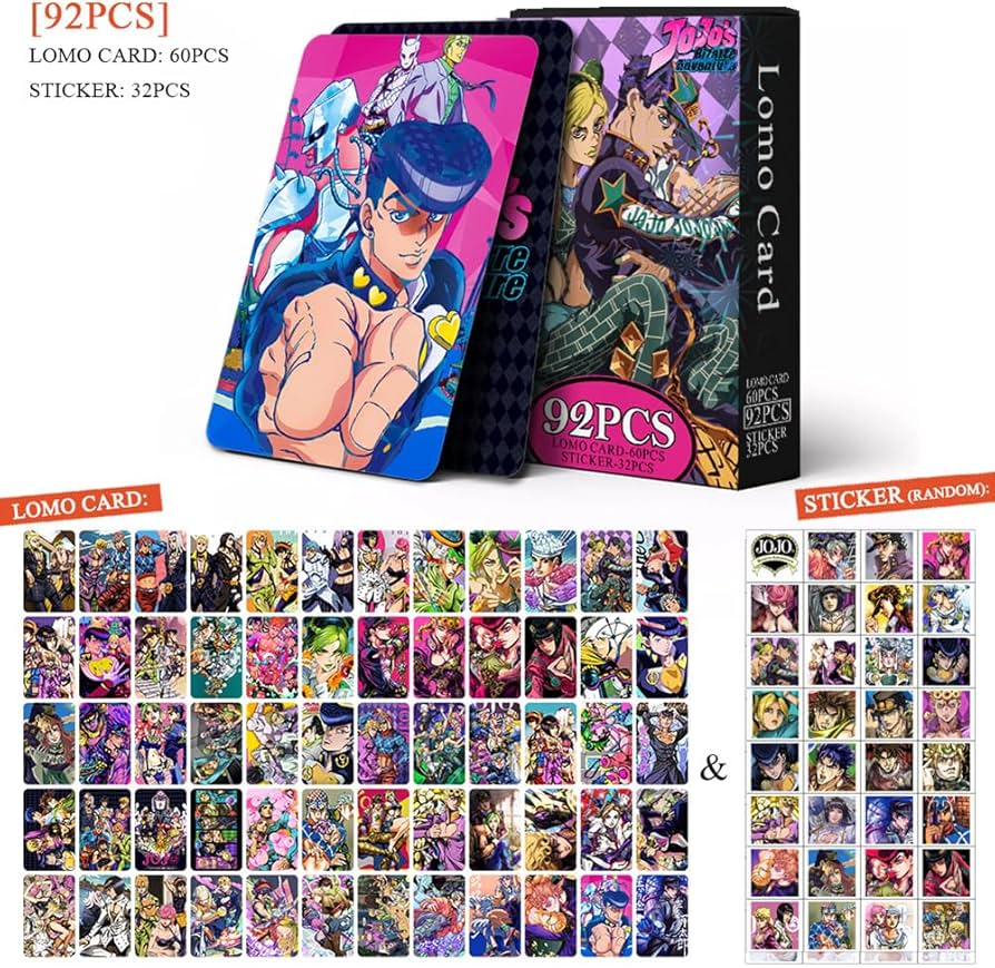 Amazon.co.jp: 92枚セット ジョジョの奇妙な冒険 カード シール トレカ