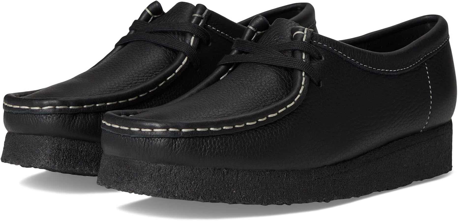 Amazon.com: Clarks Womens Wallabee Black Tumbled Leather 5.5