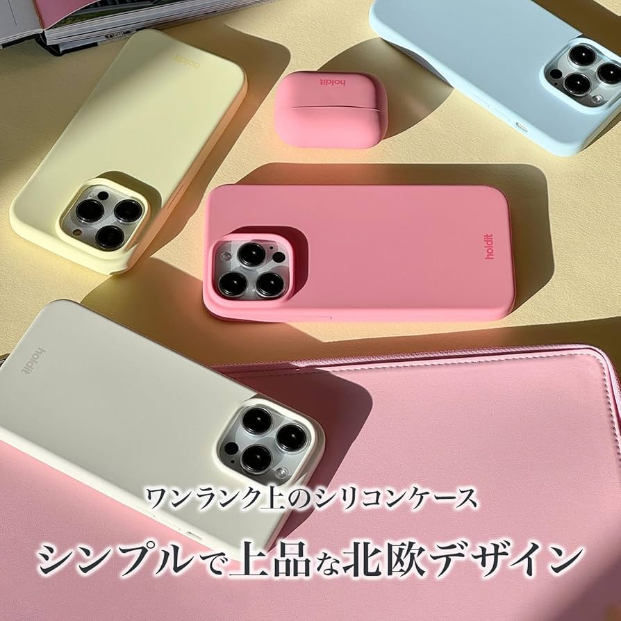 Amazon.co.jp: Holdit スマホケース (iPhone 15 ProMax/ルージュピンク