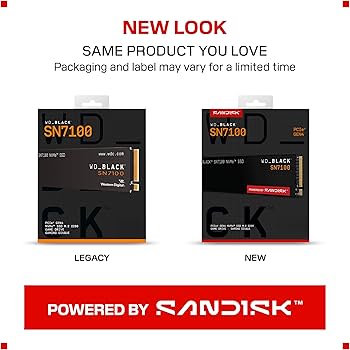 Amazon.com: WD_Black SN7100 1TB NVMe SSD - Gen4 PCIe, M.2 2280, Up