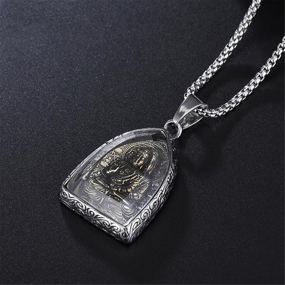 Amazon | August-chi プラクルアン 仏像 如来 タイのお守り ネックレス