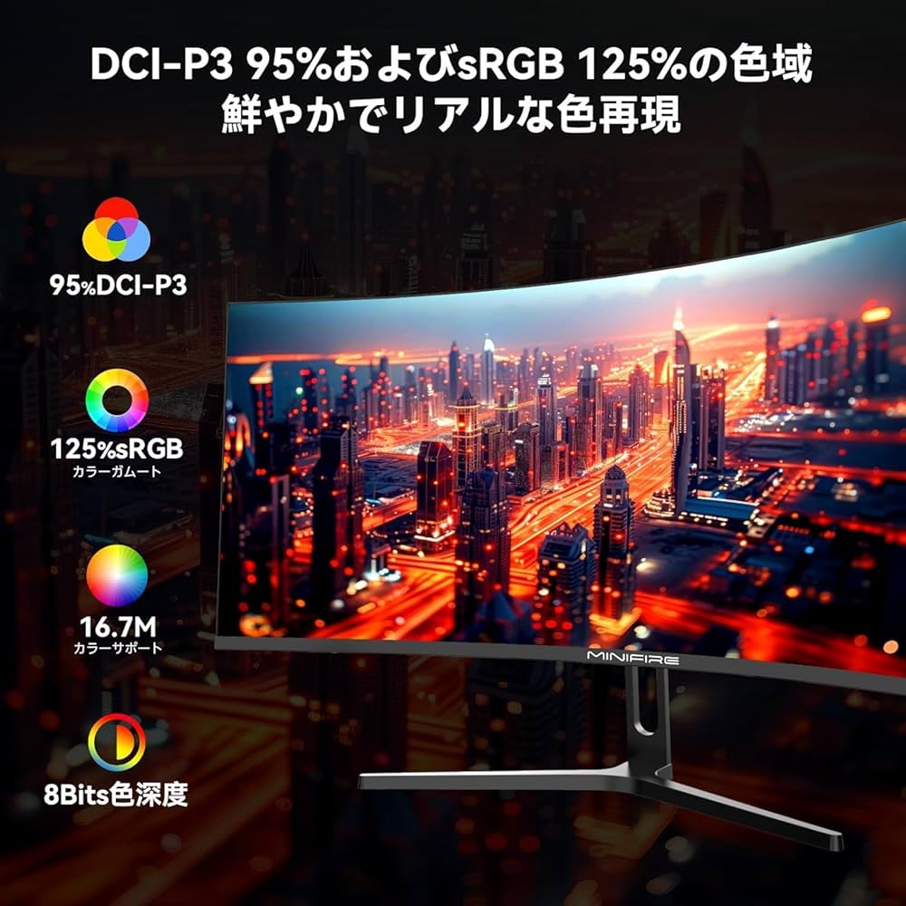 Amazon.co.jp: Minifire 34インチ湾曲モニター ウルトラワイド ゲーム
