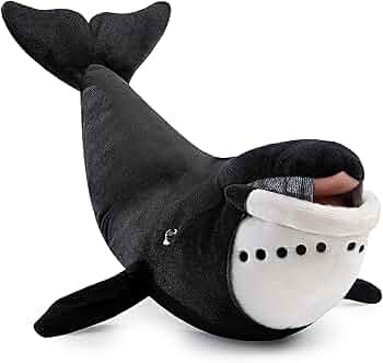 Amazon.co.jp: ZHONGXIN MADE 深海魚ホッキョククジラぬいぐるみ黒長い