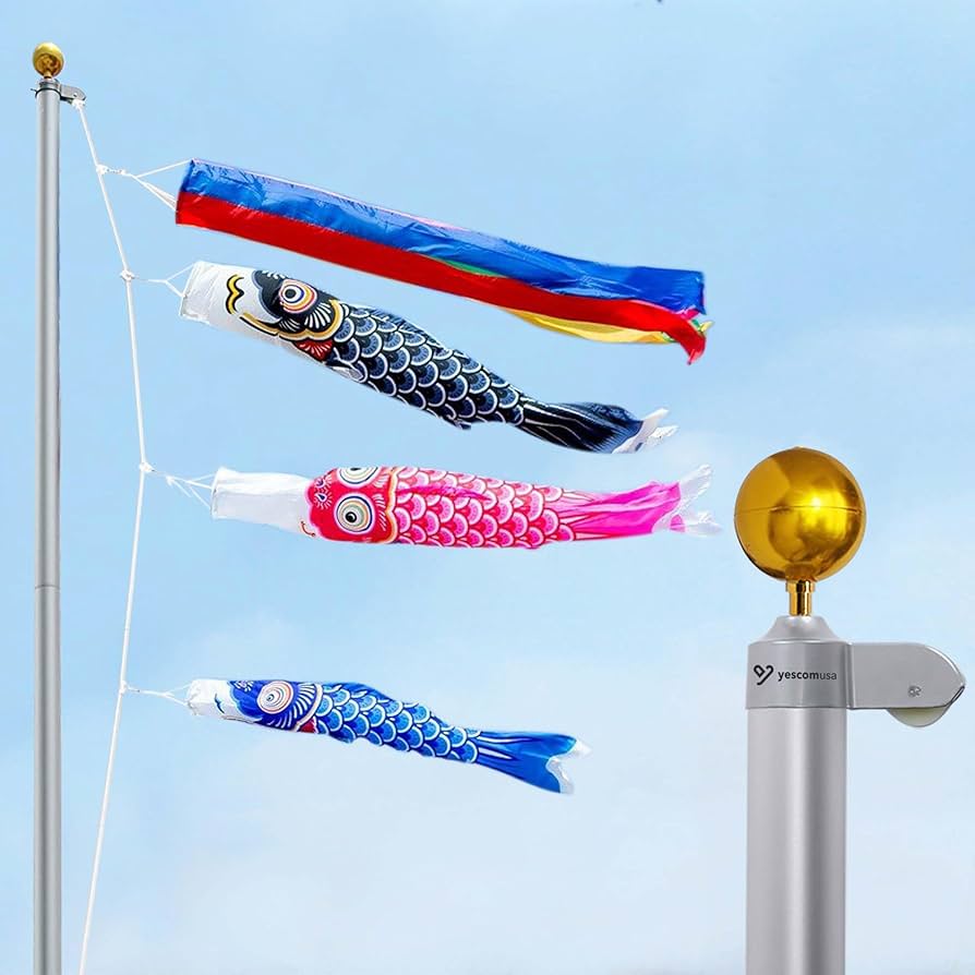 Amazon | Yescom アルミ 鯉のぼりポール 6m (3m鯉用) ロープ式 滑車
