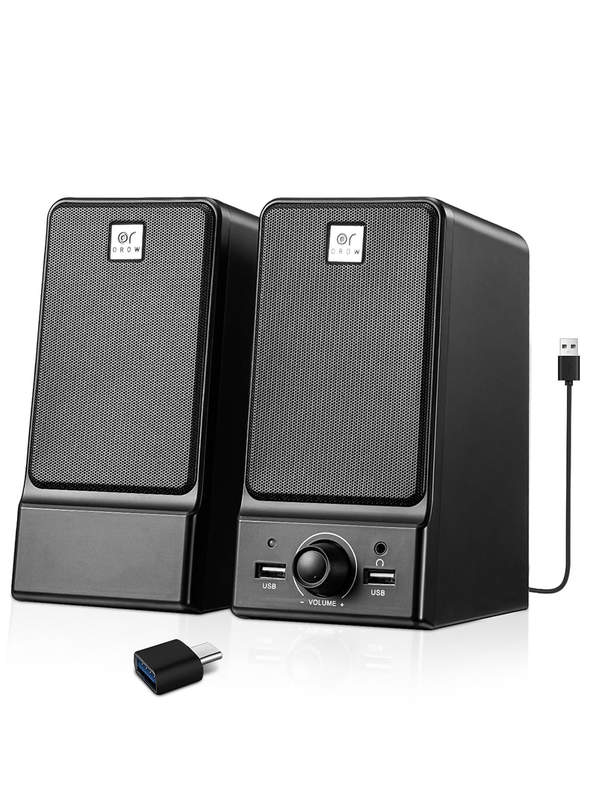 Amazon.co.jp: OROW PCスピーカー 16W出力 USBスピーカー ラップトップ