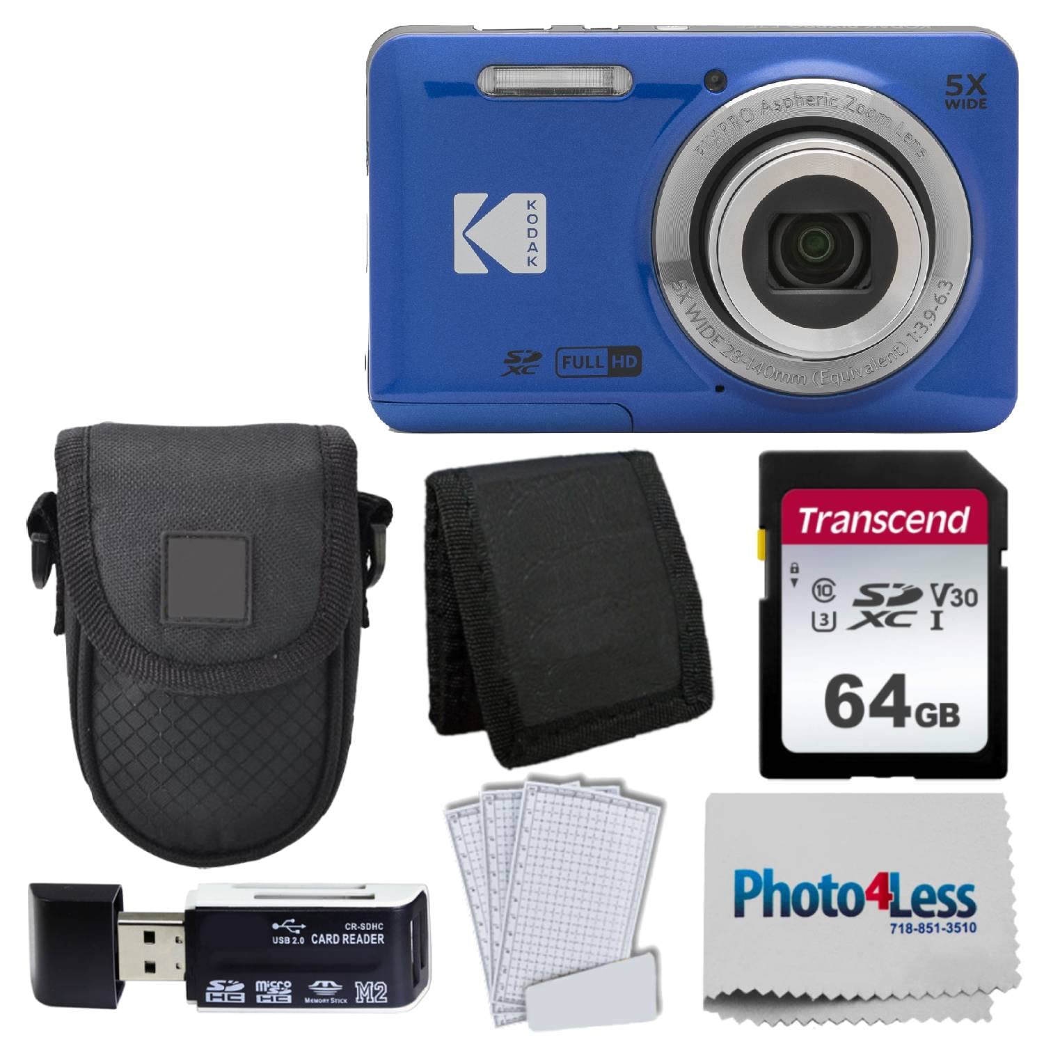 Amazon Canada: Kodak PIXPRO FZ55 Digital Camera (Blue) + Black