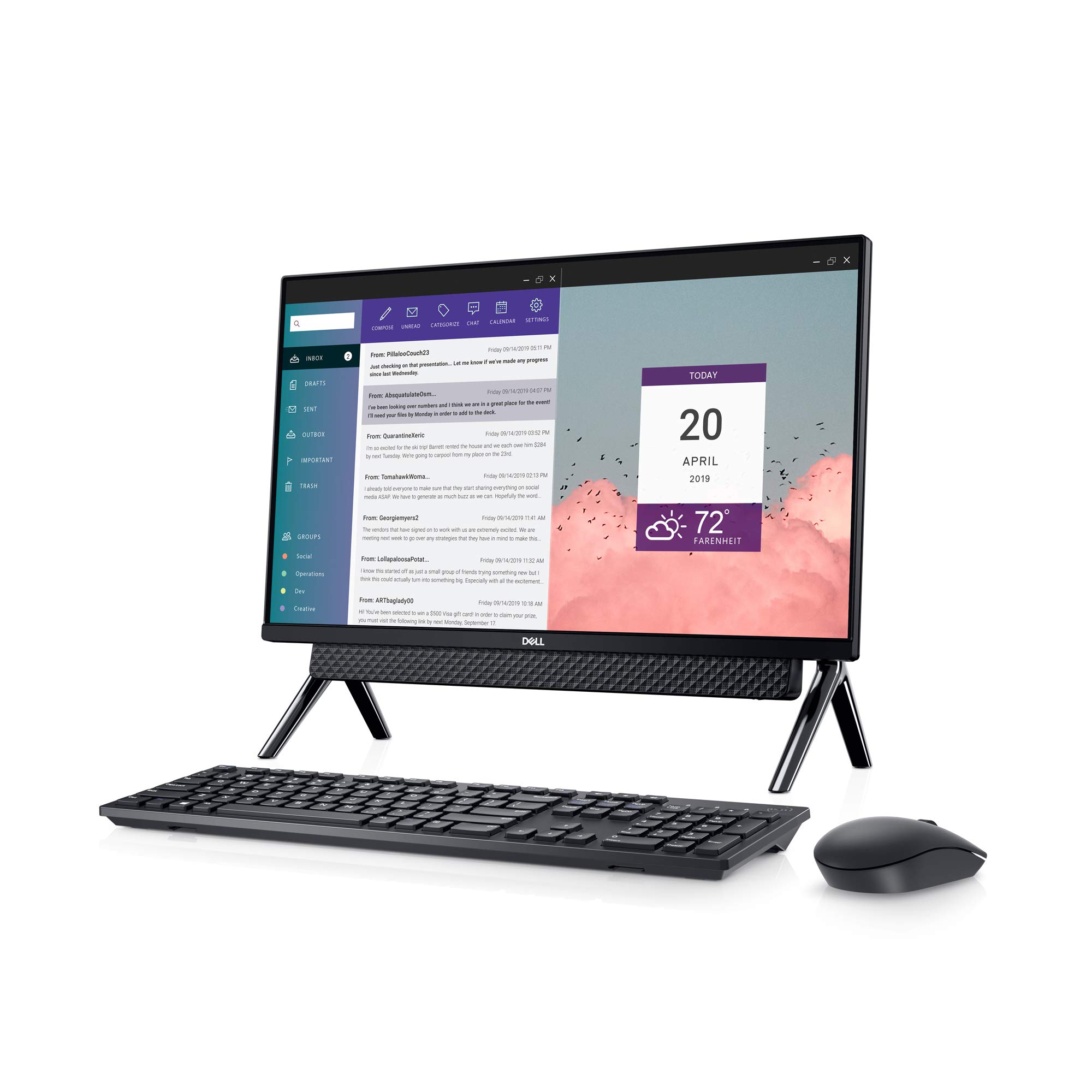 Dell Inspiron 5400 AIO 23.8 Inch FHD Touch All in One, Intel Core