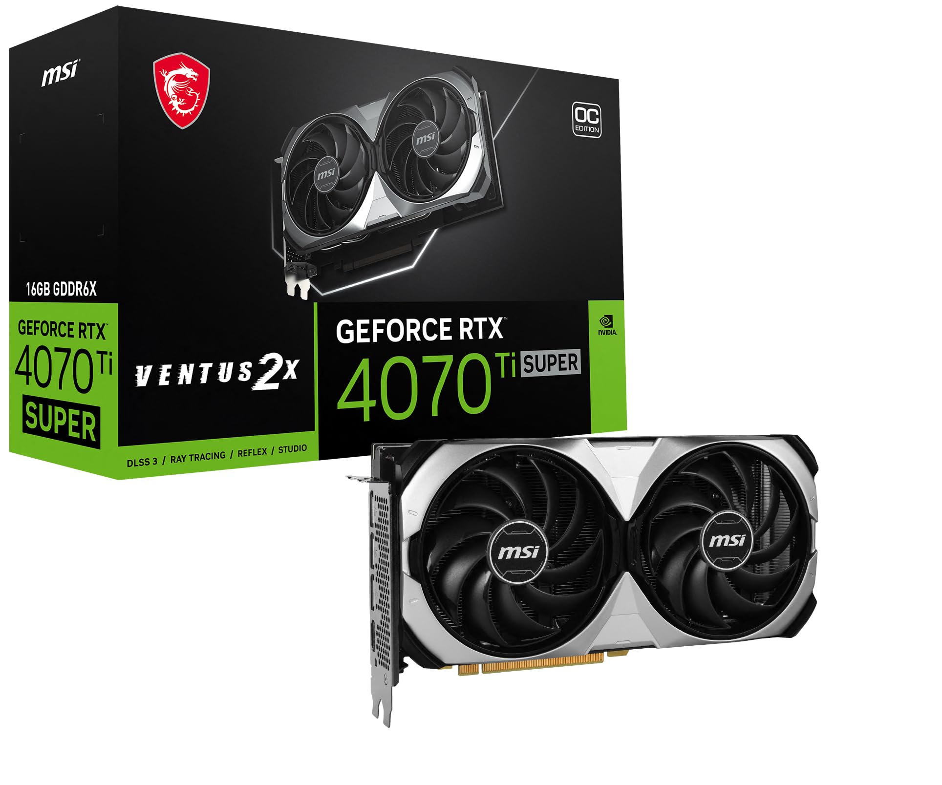 Amazon.com: MSI Gaming RTX 4070 Ti Super 16G Ventus 2X OC Graphics