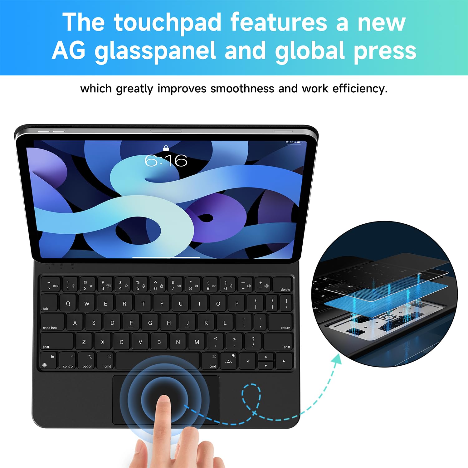 Amazon.co.jp: HOU iPad Air 第5世代&第4世代キーボードケース iPad