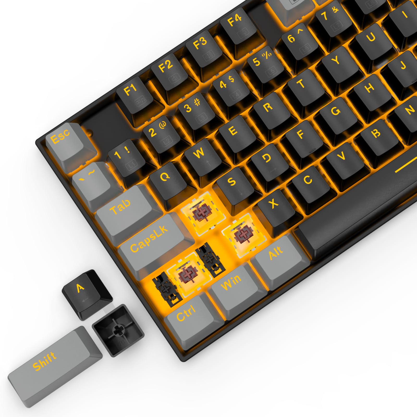 Amazon | ゲーミングキーボード有線89キー英配列数字機能キーUSB