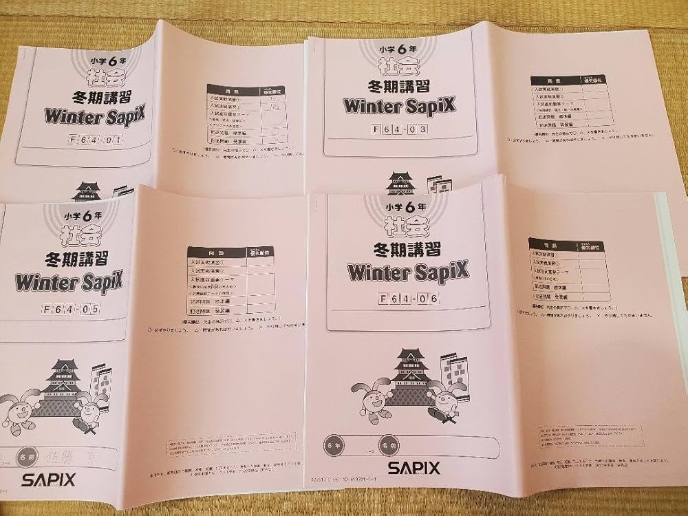 Amazon.co.jp: サピックス SAPIX 6年 社会 2023 2024 SS特訓 冬期講習