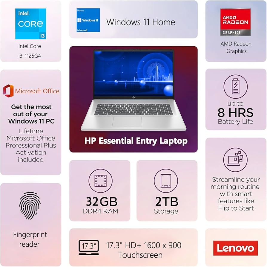 Amazon.com: HP 17 Laptop, 17.3” HD+ Display, 11th Gen Intel Core
