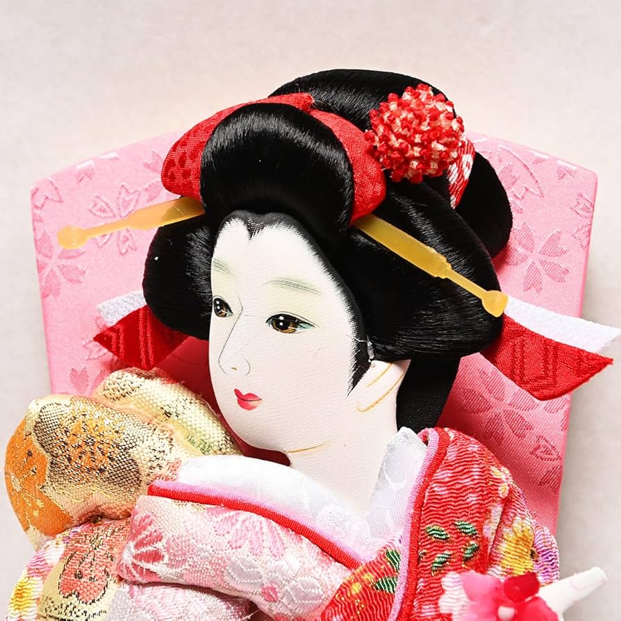 Amazon | 【押絵羽子板】【羽子板】羽子板 彩：8号金襴/鹿の子裂地押絵