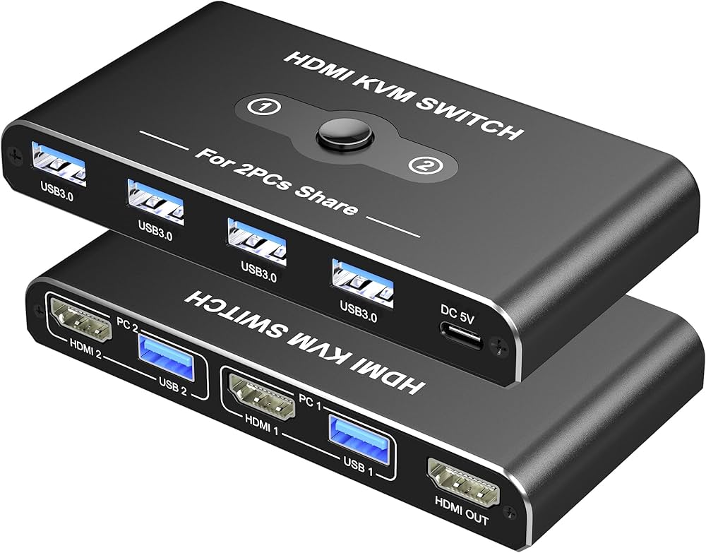 Amazon.co.jp: KVMスイッチ HDMI 2入力1出力 Movcle USB3.0 切替器
