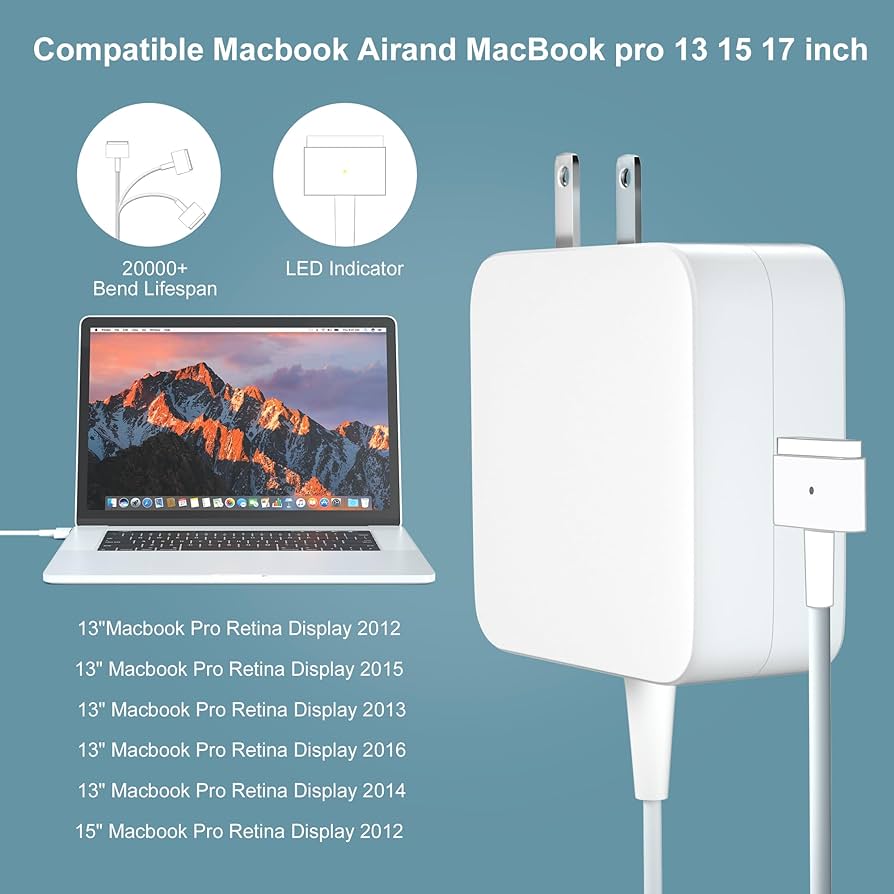 Amazon.com: Urabiu 85W Power Adapter Compatible with Mac Book Pro