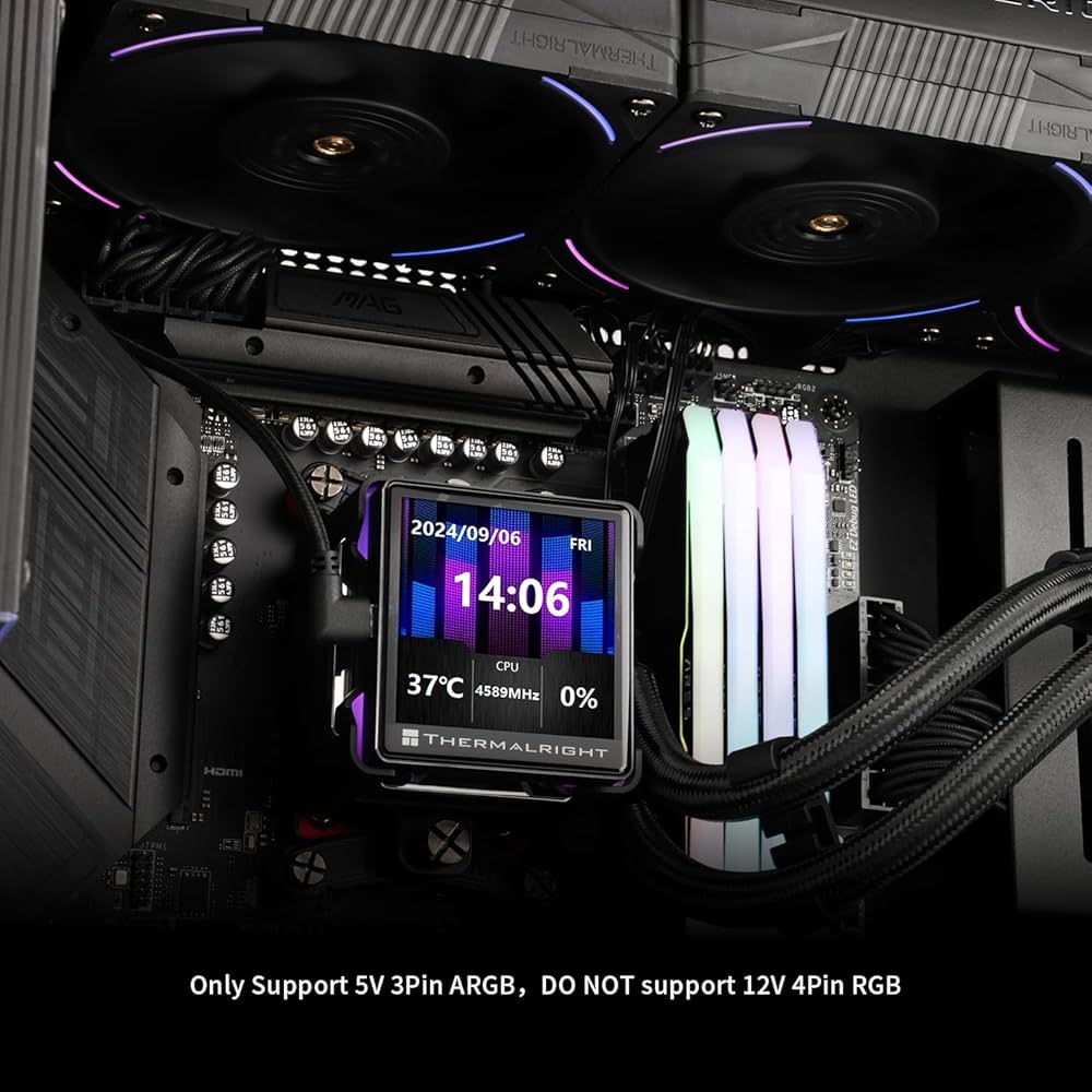 Amazon.com: Thermalright Elite Vision 360 ARGB Black CPU AIO