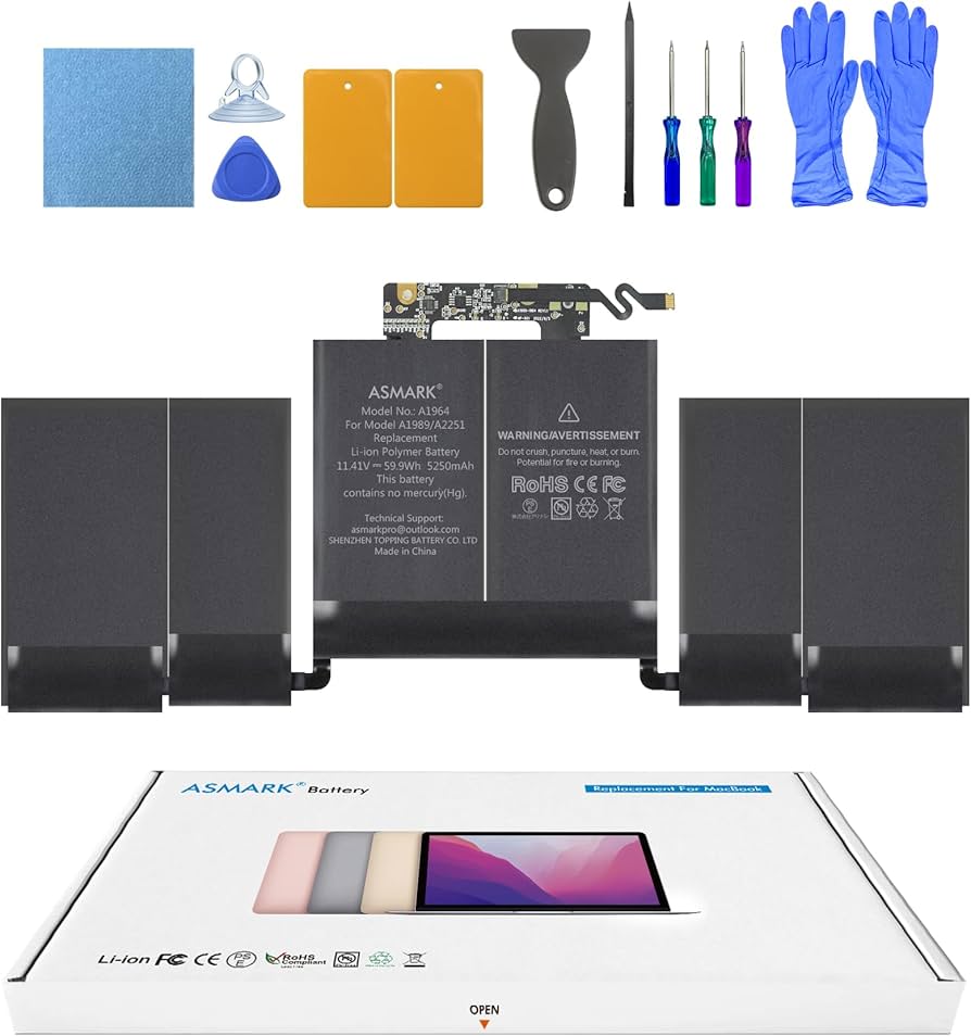 Amazon.co.jp: ASMARK Macbook Pro A1989 バッテリー 交換 適用 13