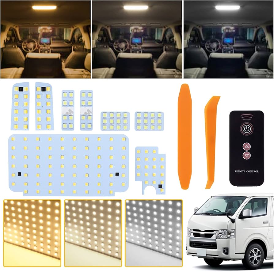 Amazon | ハイエース 200系LEDルームランプセット 新型 3色30段階調光