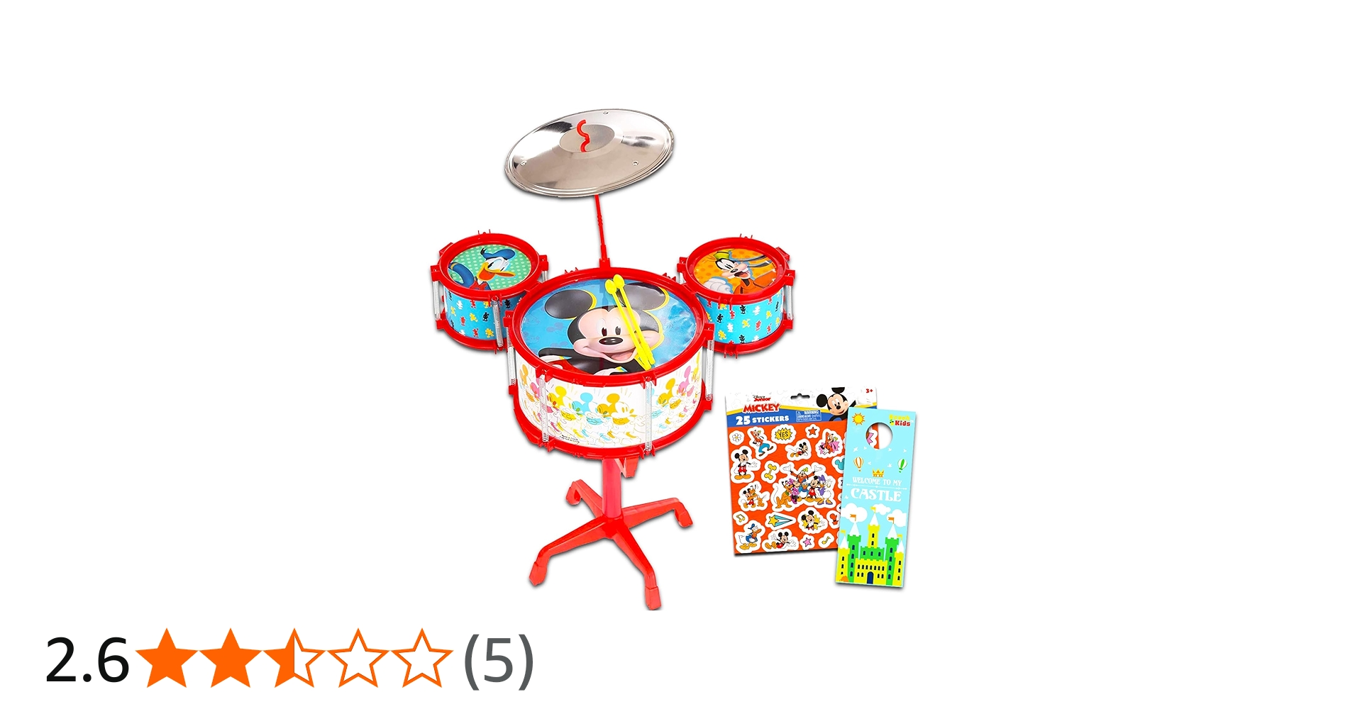 Amazon | ミッキーマウスのドラムセット 子供用 - ミッキードラムの