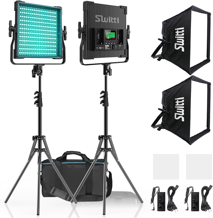 Amazon | LED撮影用ライト2個セット LEDビデオライト 撮影照明キット