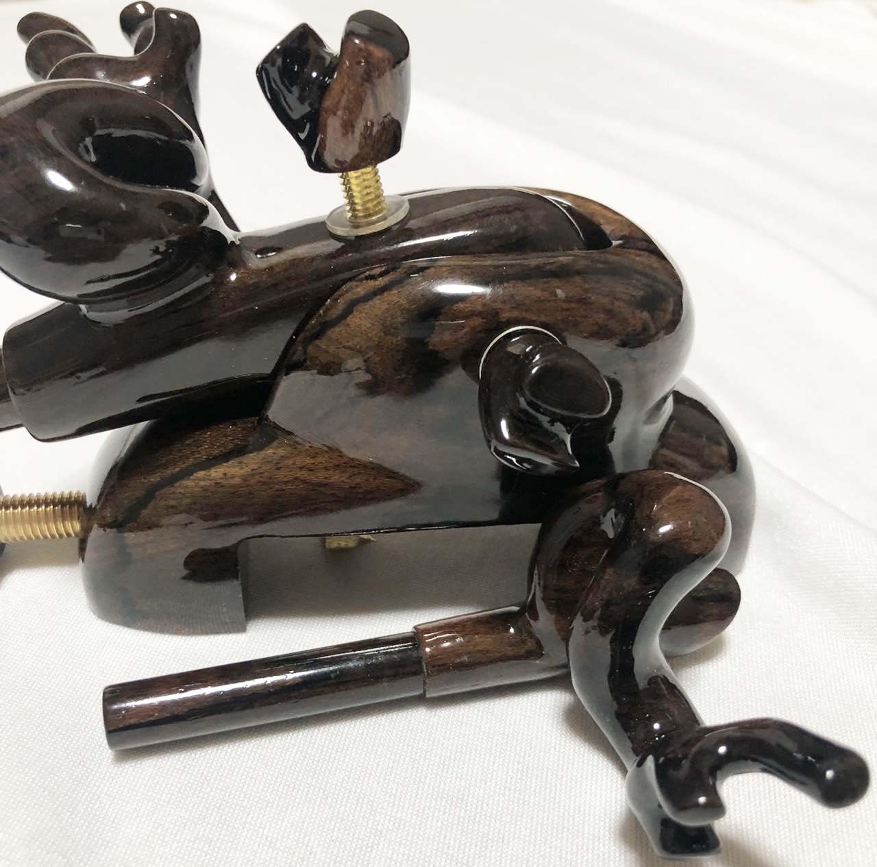 Amazon | ヘラブナ万力 天然木黒柿 大砲万力 中型万力 ロッドホルダー