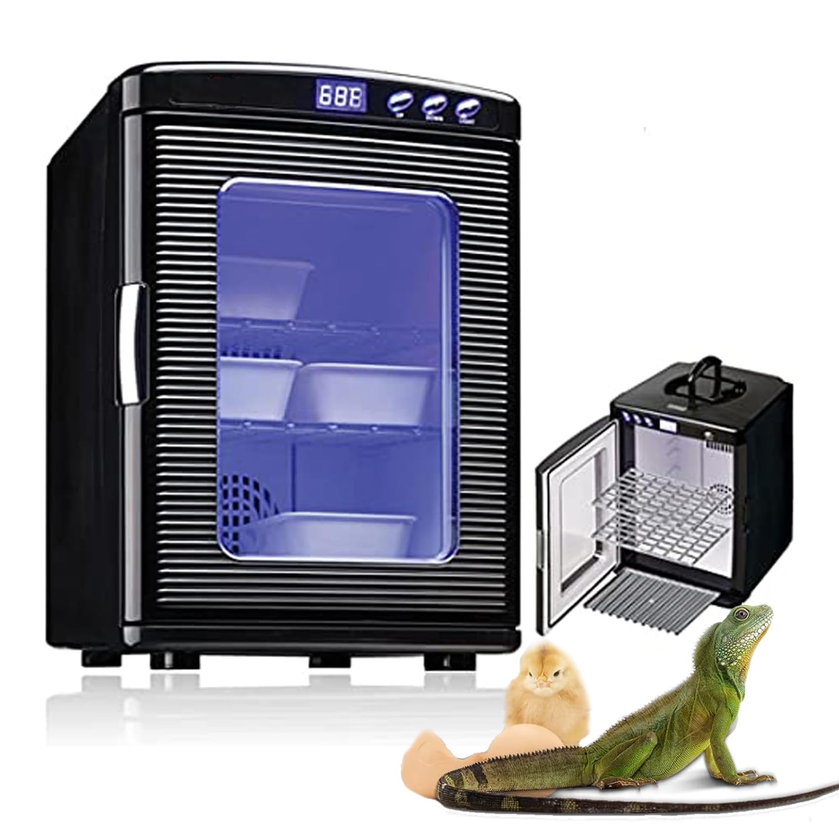 Amazon.co.jp: 爬虫類インキュベーター 25L 自動孵卵器 30-40枚入卵OK