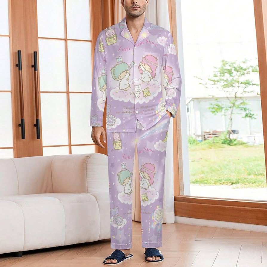 Amazon.co.jp: キキララ パジャマ メンズ 長袖長パンツ 上下 セット