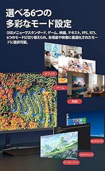 Amazon.co.jp: Gatsu ゲーミングモニター 白 23.8インチ 200Hz 1ms