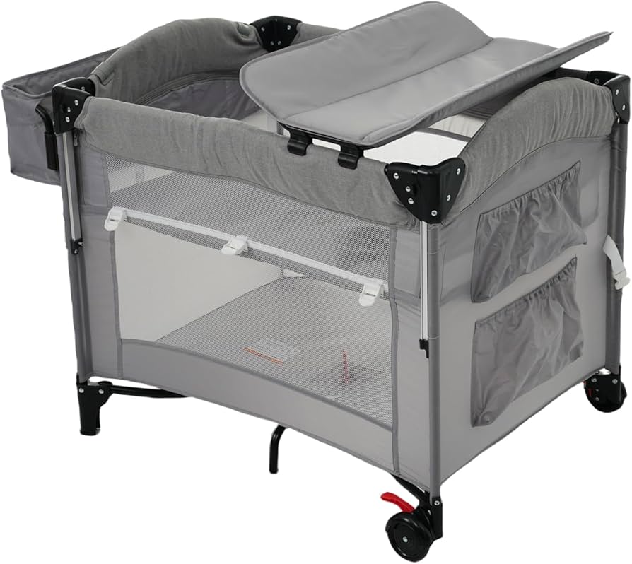 Amazon.co.jp: ベビーベッド ベビーサークル 折りたたみ 添い寝ベッド