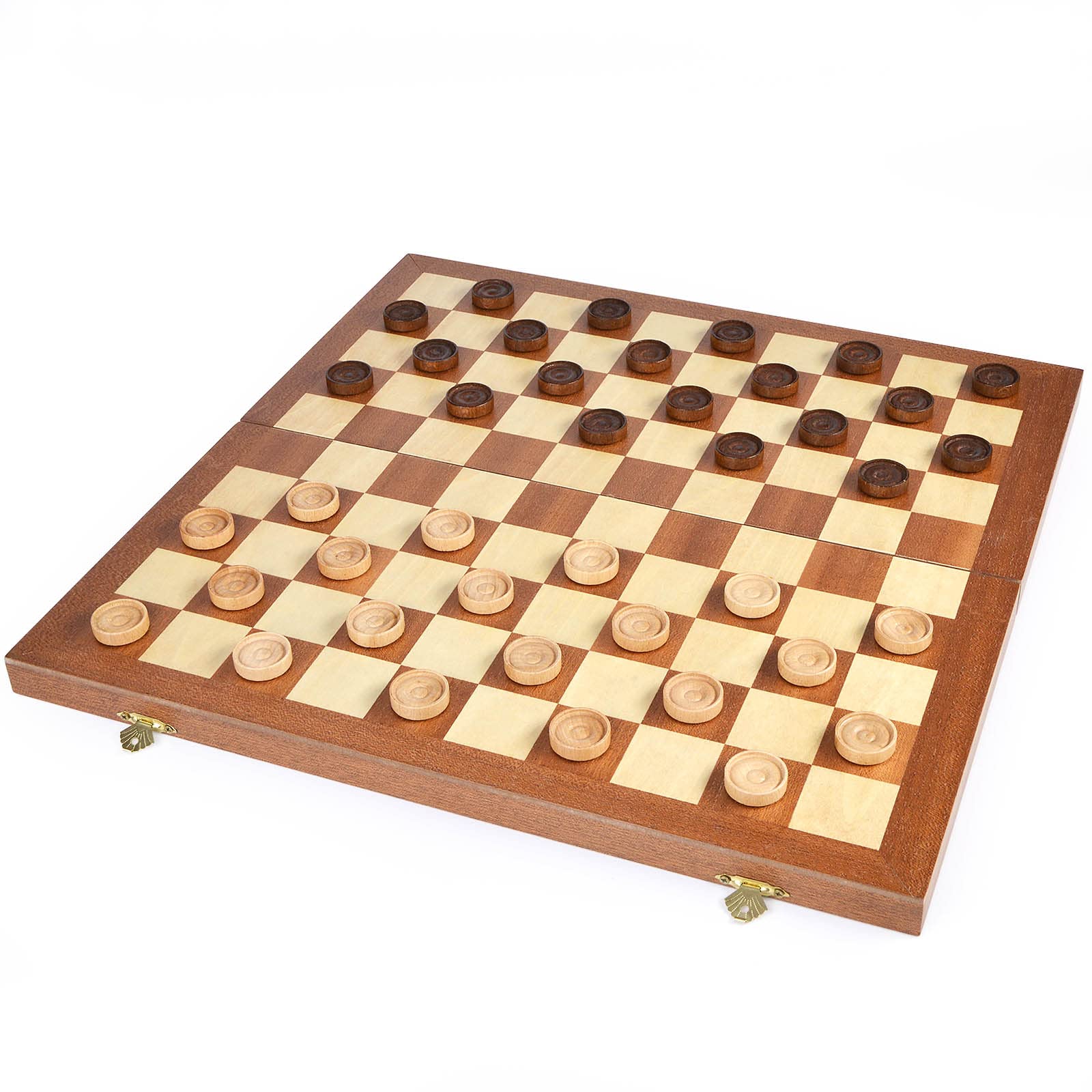Amazon.com: VAMSLOVE 15inch Checkers Folding Wooden Game Set, 100
