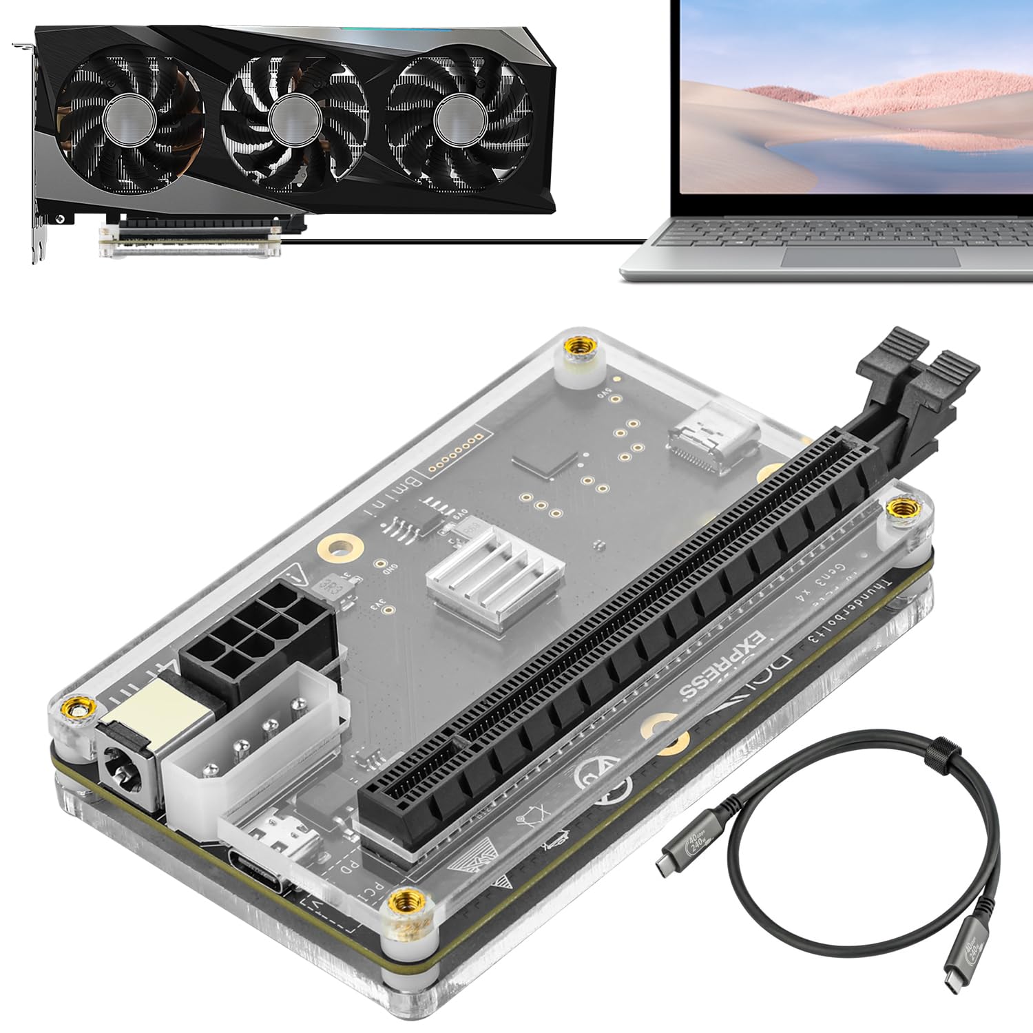 Amazon.com: PCIE 3.0 x16 22Gbps eGPU DOCK, Thunderbolt 4 cable