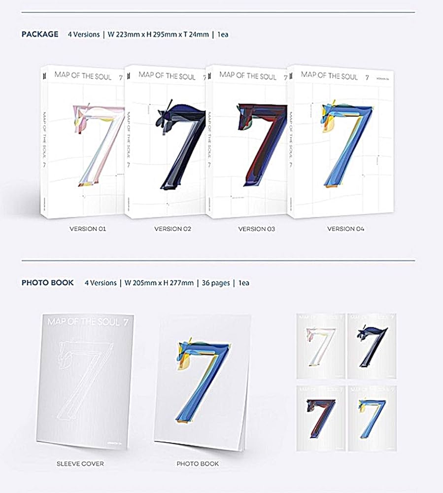K-POP BTS - MAP of The Soul : 7, Version 3 Cover incl. Album