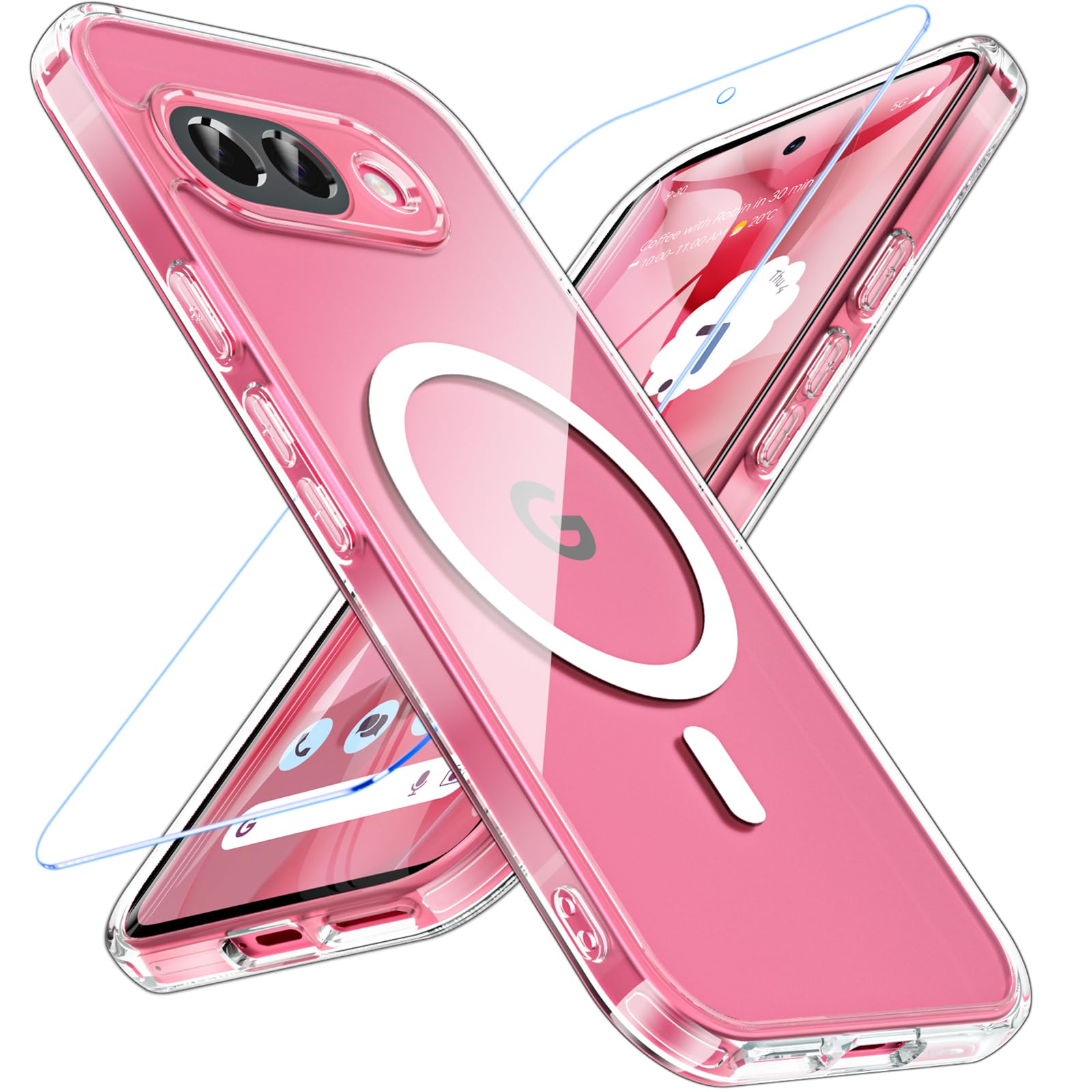 Amazon.co.jp: Google Pixel 9a ケース BESINPO【ガラスフィルム付き