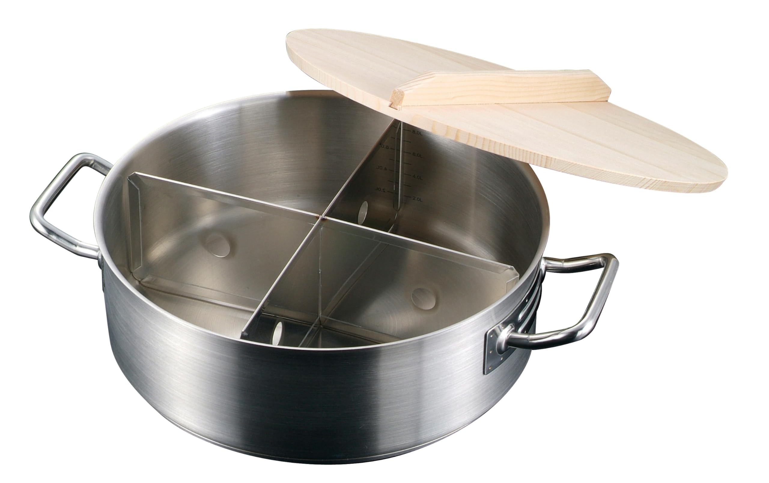 Amazon｜EBM 18-8 電磁丸型 おでん鍋(4ツ仕切)｜おでん鍋 オンライン通販